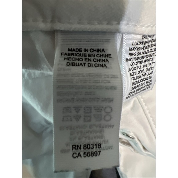 Lucky Brand Lolita Capri Jeans Women 10 White Stretch Preppy Comfortable - Picture 5 of 13